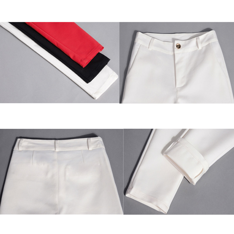 Oversize S-4XL Elegantne pencil hlače Ženske uredske pamučne rastezljive hlače De Mujer Spring Candy Colors 92 cm Skinny Spodnie