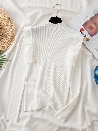 Megzti megztiniai, 2023 m. raukiniai, moteriški megztiniai, rudens žiemos šilti megztiniai, laisvalaikio megztiniai Prašmatnios viršūnės