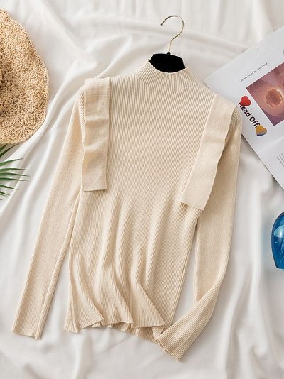 Megzti megztiniai, 2023 m. raukiniai, moteriški megztiniai, rudens žiemos šilti megztiniai, laisvalaikio megztiniai Prašmatnios viršūnės