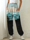 2023. aasta kevad- ja sügisjooksmine, sörkimine, naiste spordipüksid, 3D-printimine, vabaaja elastsed vööpüksid, kokkuklapitavad õhukesed püksid