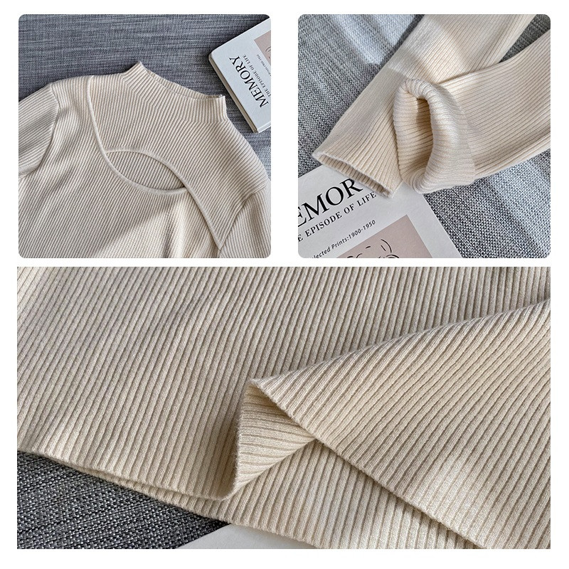 TuangBiang lažni ovratnik Ženski seksi džemperi Moda 2023. Jesen Proljeće Elegantni puloveri Ženske ležerne pletene majice