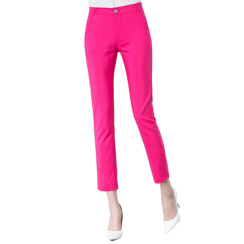Candy Colors Ženske pencil hlače Proljetne rastezljive Capris S-4XL Oversize Ležerne hlače Mother Fashion Tanke pamučne hlače do gležnja