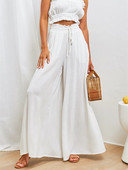 Ženske ležerne hlače širokih nogavica s elastičnim strukom Hlače za izlaske u prirodi Ženske udobne ljetne duge široke hlače 2022.