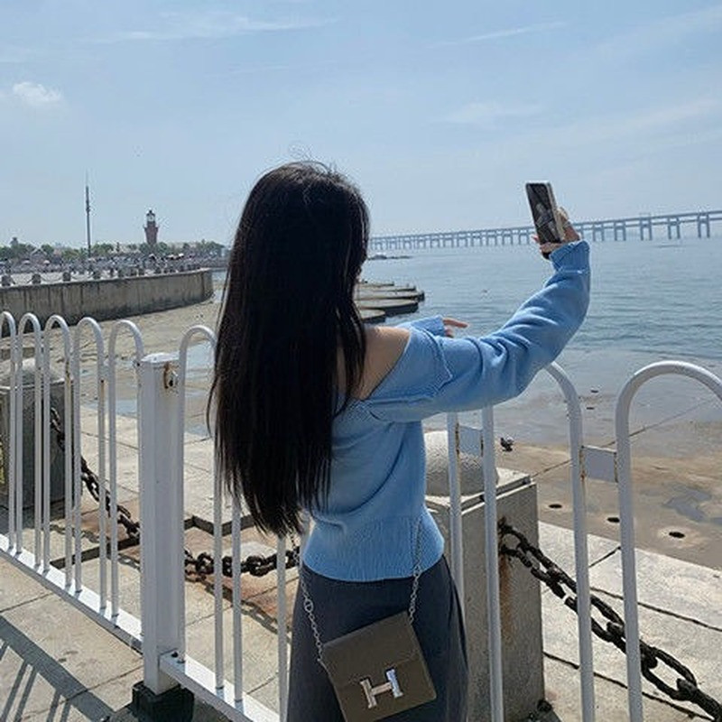 Kardigan Ženski Kardigan Ženski Seksi ženski Jednobojni novi dizajn, korejska moda, proljetna, ležerna, s V-izrezom, ugodna ins vruća rasprodaja, crna