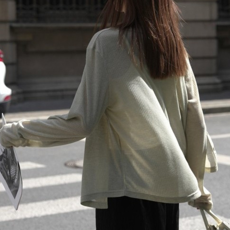 Kardigan otporan na sunce Ženski prozirni vrećasti starinski ljetni prozračni ležerni Vacation Mujer Tender Harajuku Jednostavni tanki Ulzzang