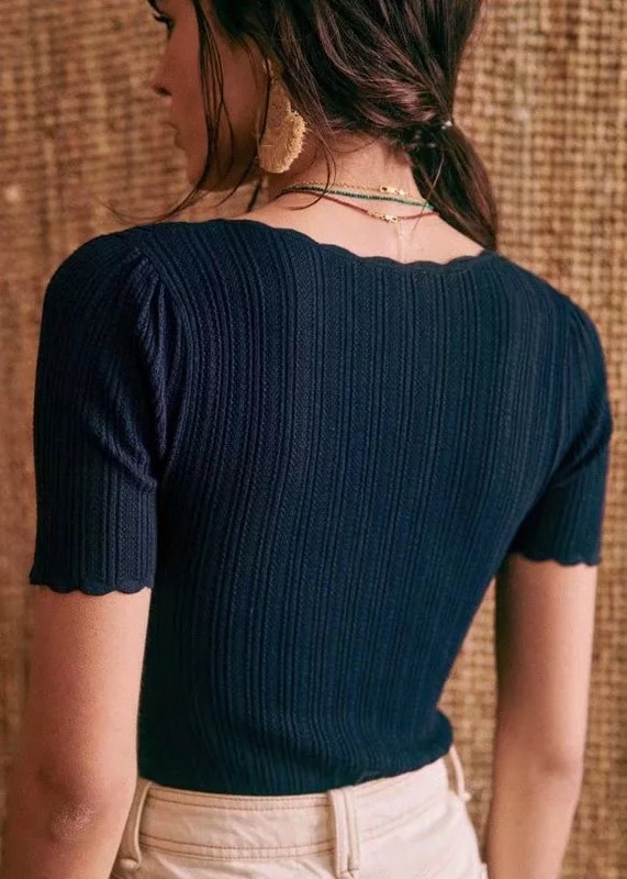 Moteriški nerti marškinėliai su V kaklu