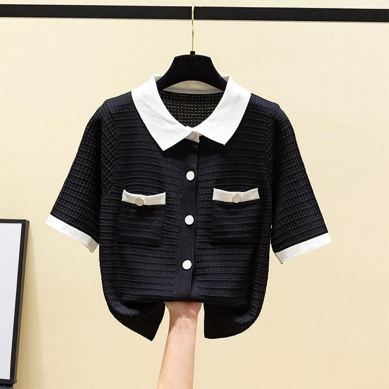 Moteriški megztiniai trumpomis rankovėmis Nauji vintažiniai vasariniai japoniško stiliaus mados studentai Elegantiški, švelnūs, paprasti Кардиган Женский