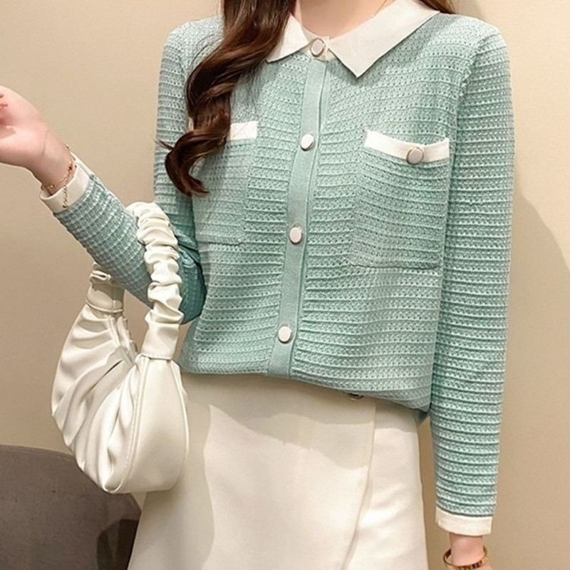 Moteriški megztiniai trumpomis rankovėmis Nauji vintažiniai vasariniai japoniško stiliaus mados studentai Elegantiški, švelnūs, paprasti Кардиган Женский