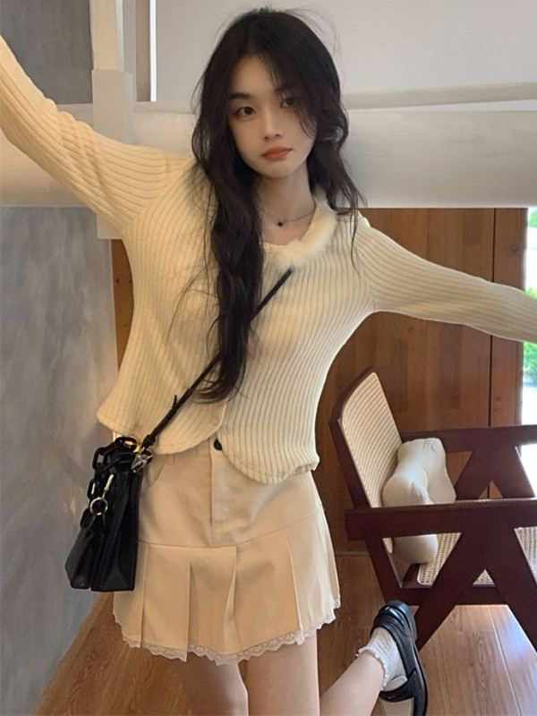 Ζακέτα Γυναικεία Μονόστηθος Μινιμαλιστική Μόδα Ελεύθερος Ολόκληρος Αγώνας Τρυφερό γλυκό Κορεάτικο στυλ Κομψό Φθινοπωρινό γυναικεία καυτές εκπτώσεις Νέο