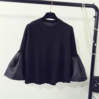 Proljeće 2023. slatki široki pulover ženske modne korejske pletene košulje s širokim rukavima puloveri s prugastim šavovima ženske majice blusa povlačenje