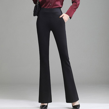 Γυναικείο παντελόνι με ψηλόμεσο Flare Office Lady Elegant ίσιο μακρύ παντελόνι Stretch Casual γυναικείο παντελόνι Pantalones Μέγεθος S-4XL