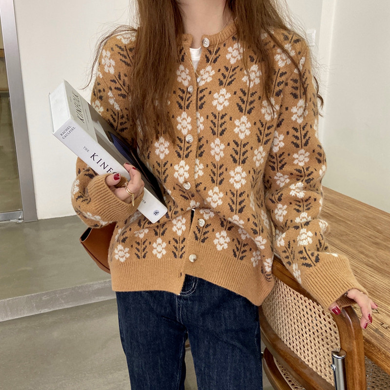 Ženski kardigan u 3 boje Opušteni proljetni cvjetni slatki blagdanski udobni Harajuku dizajn Vintage elegantni modni ženski ležerni jednostavni ins