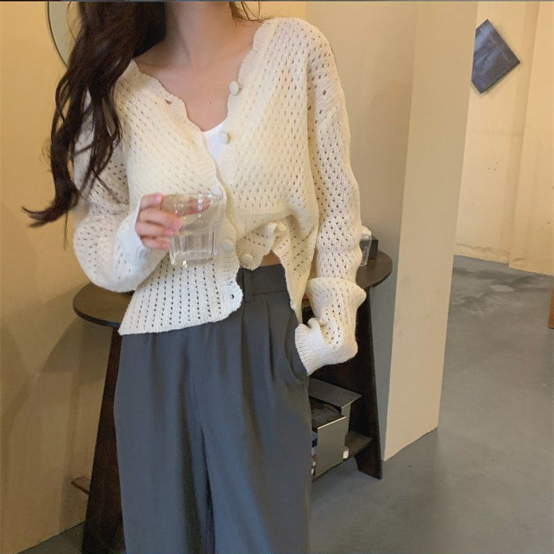 Naiste kardigan, vabaaja nööbiga, elegantne kontori naistele soliidne mood korea stiilis, armas, lihtne igapäevane pehme retro-kärbimine