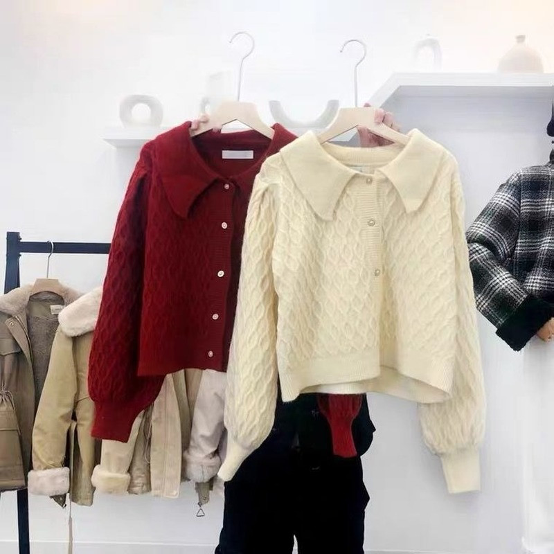 Kardigan Ženski Retro Vintage Elegantan Rastezljiv Višeslojni Ležeran Jednobojni Jednostavni Basic Proljetni Kardigan Ženski Korejski Modni Ugodan