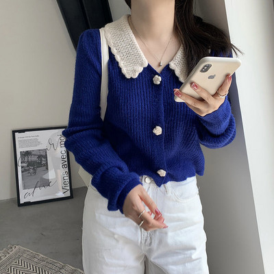 Kardigan Ženski Vintage Elegantni dizajn Harajuku Sveučilišni Proljetni Ležerni Popularni Elegantni Ženski Blagdanski Rastezljivi Udobni Ins Nježni Bf