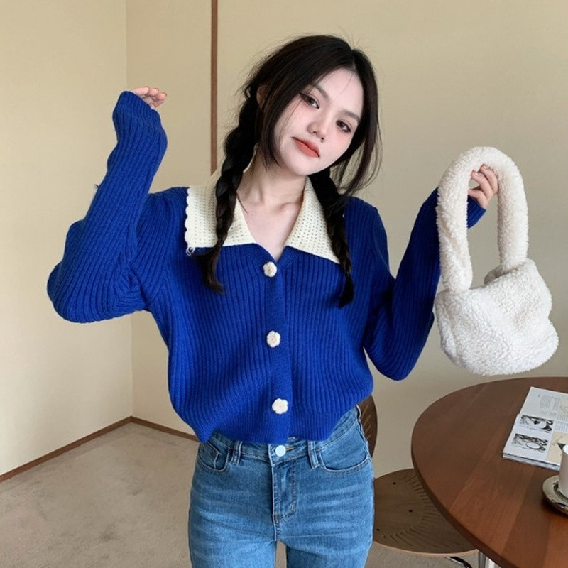 Kardigan Ženski Vintage Elegantni dizajn Harajuku Sveučilišni Proljetni Ležerni Popularni Elegantni Ženski Blagdanski Rastezljivi Udobni Ins Nježni Bf