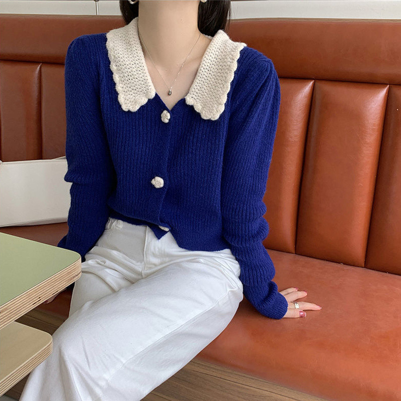 Kardigan Ženski Vintage Elegantni dizajn Harajuku Sveučilišni Proljetni Ležerni Popularni Elegantni Ženski Blagdanski Rastezljivi Udobni Ins Nježni Bf