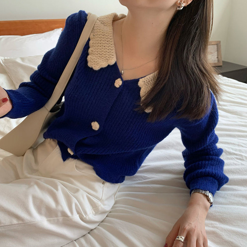 Kardigan Ženski Vintage Elegantni dizajn Harajuku Sveučilišni Proljetni Ležerni Popularni Elegantni Ženski Blagdanski Rastezljivi Udobni Ins Nježni Bf