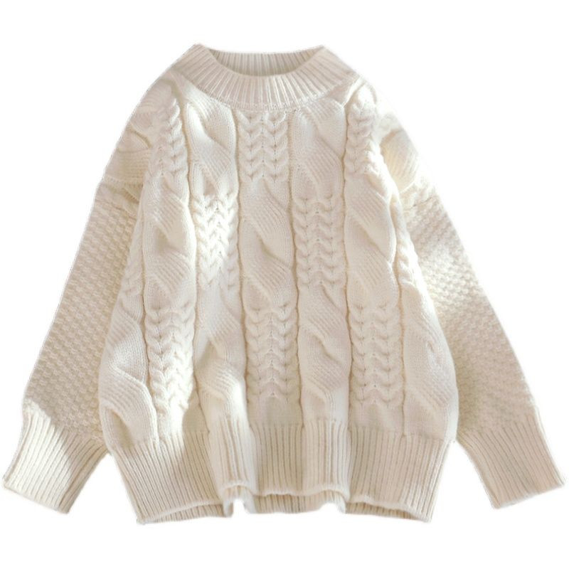 Y2k γιακά Γυναικείο πουλόβερ argyle Άνοιξη χειμώνα Πούλοβερ μασίφ πλέξιμο Oversize Basic Μαύρο Μπλε Λευκό Jumper pull femme allneon