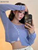 Ženski kardigan nepravilnog kroja, tanak, jednostavan, minimalistički, izdubljen, seksi mlada djevojka, korejski Ins, ljetna zaštita od sunca, prikladna