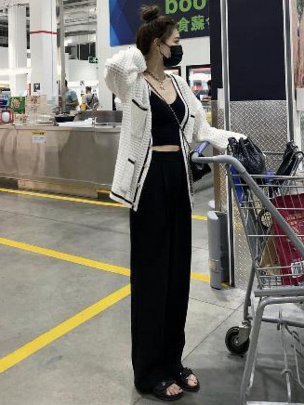 Ženski kardigan za pletenje, jednobojni jesenski džepovi, uzročni, jednostavni, sveobuhvatni, ulični, uredski damski, slatki, elegantni stil, osnove trendi novo