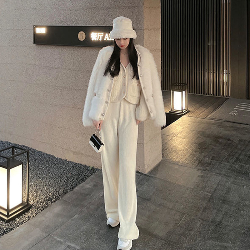 Ženski kardigan s džepovima Slatki ženski jesenski jednobojni trendi studentski nježni džemper s v-izrezom u korejskom stilu za sve kombinacije