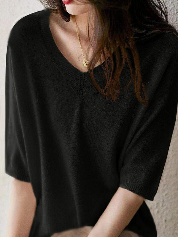 Πλεκτά γυναικεία πουλόβερ πουλόβερ 2022 Κασμίρ σέξι λαιμόκοψη V φθινόπωρο καλοκαίρι Βασικά γυναικεία πουλόβερ OverSize Slim Fit υψηλής ποιότητας Κορυφή