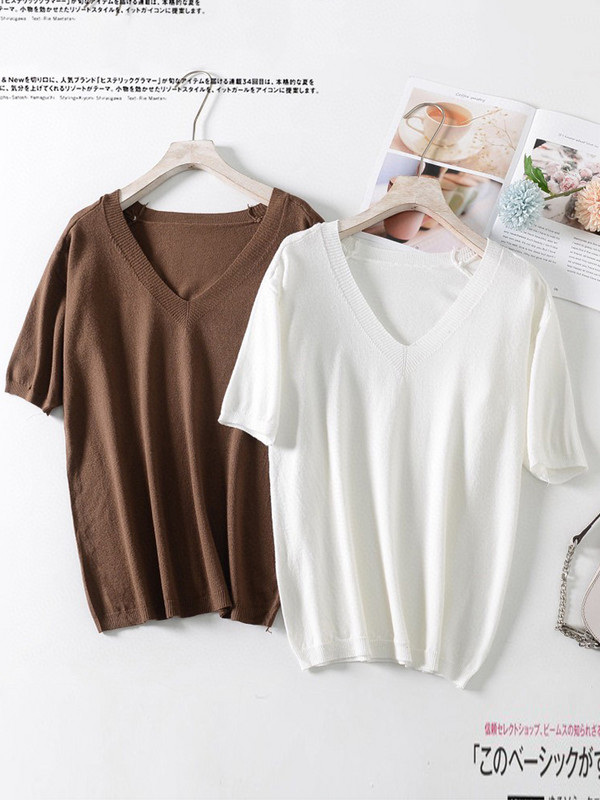 Πλεκτά γυναικεία πουλόβερ πουλόβερ 2022 Κασμίρ σέξι λαιμόκοψη V φθινόπωρο καλοκαίρι Βασικά γυναικεία πουλόβερ OverSize Slim Fit υψηλής ποιότητας Κορυφή