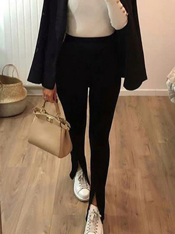 Hlače širokih nogavica Ženske široke hlače visokog struka Ležerne, jednobojne, nova ulična odjeća za jogu, Ljetne elastične ženske, elegantne uske donjice