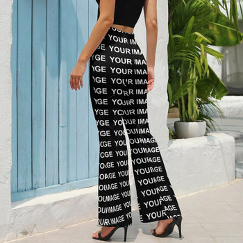 Η εικόνα σας Προσαρμοσμένο παντελόνι Προσαρμοσμένο σχέδιο Ψηλόμεσο Kawaii Flare Παντελόνι Daily Print Παντελόνι Street Style Δώρο