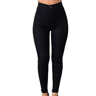 Modne ženske jednobojne hlače s dugmadima visokog struka Uzročne hlače uzročnog kroja Hlače s olovkom Hlače s dugmadima Ženske ležerne hlače