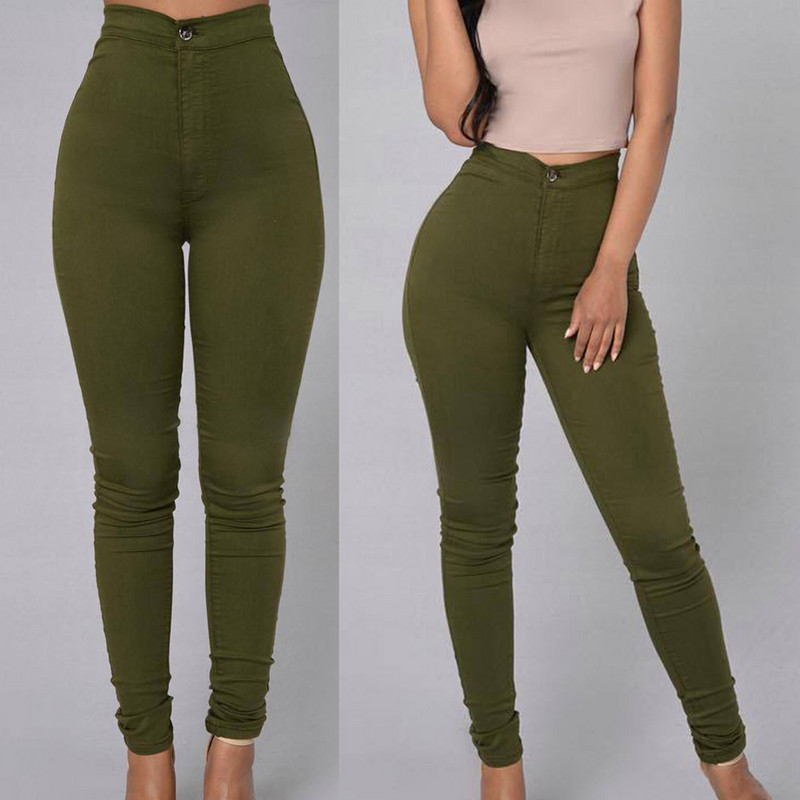 Modne ženske jednobojne hlače s dugmadima visokog struka Uzročne hlače uzročnog kroja Hlače s olovkom Hlače s dugmadima Ženske ležerne hlače