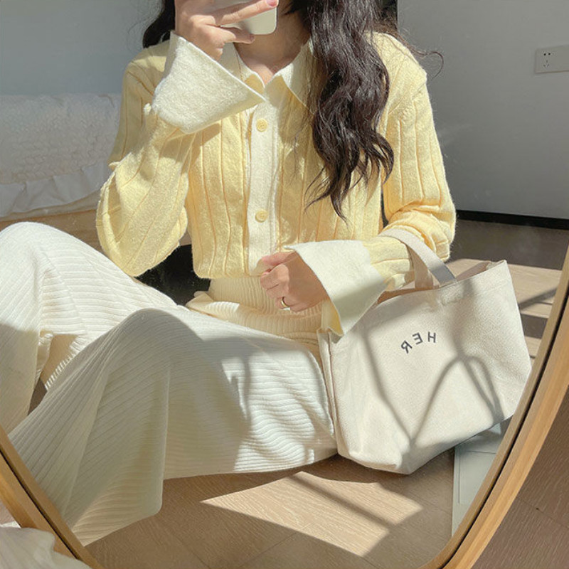 Kardigan Ženski šik slatki stil Nježna modna udobna pletenina Ljupke učenice za izlaske Raznovrsne estetske ležerne veste Basic