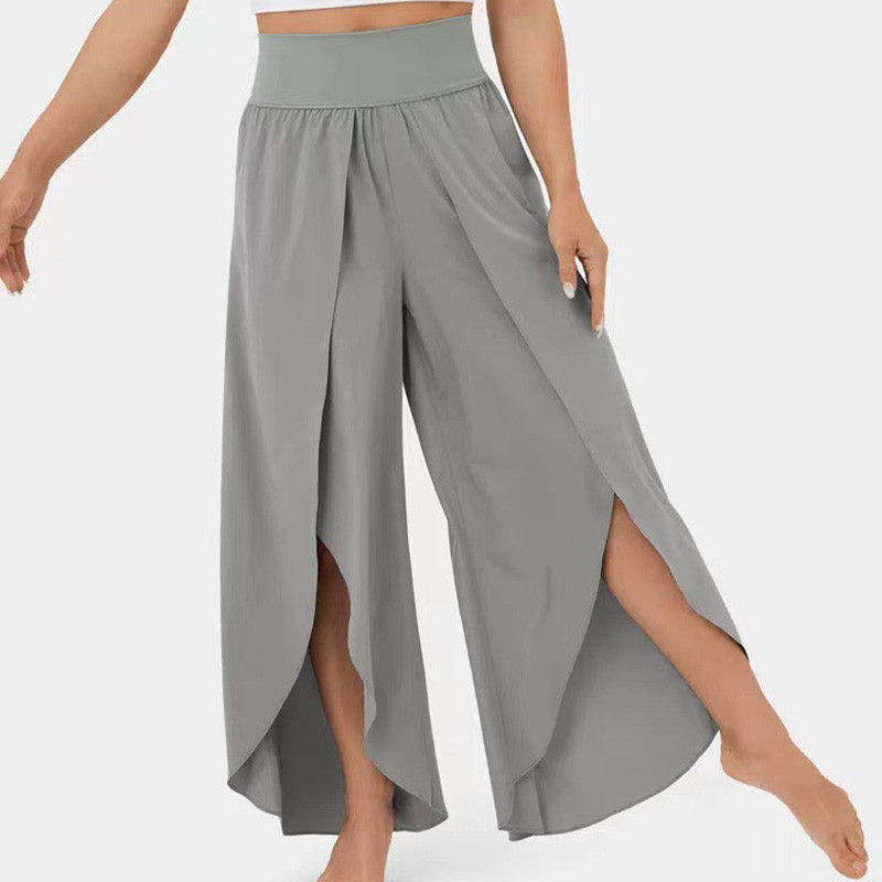 2023 Γυναικεία Άνοιξη Καλοκαίρι Νέα Μόδα Ευέλικτο μονόλεπτο ψηλόμεσο ψηλό παντελόνι Ανοιχτό ψηλό πιρούνι χαλαρό καθημερινό παντελόνι γιόγκα