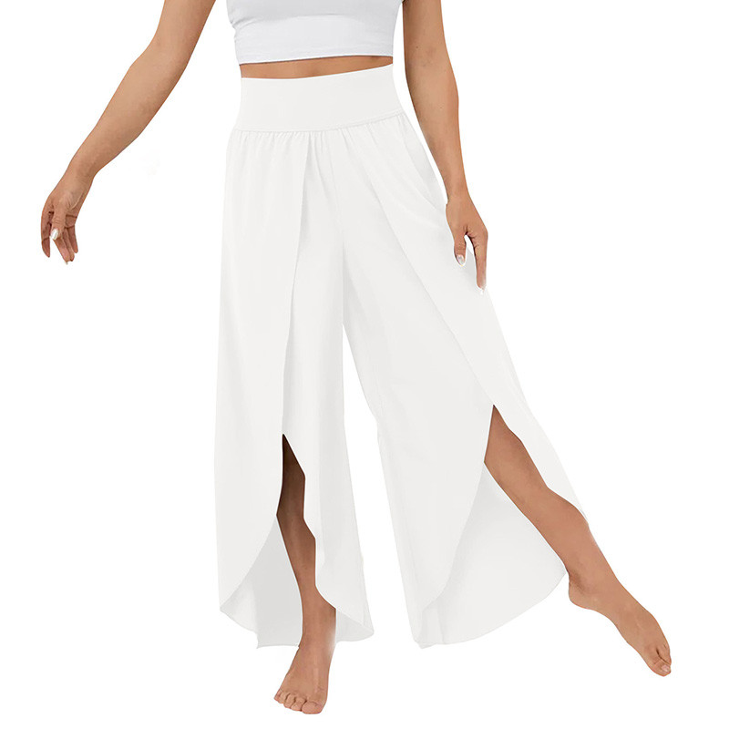 2023 Γυναικεία Άνοιξη Καλοκαίρι Νέα Μόδα Ευέλικτο μονόλεπτο ψηλόμεσο ψηλό παντελόνι Ανοιχτό ψηλό πιρούνι χαλαρό καθημερινό παντελόνι γιόγκα
