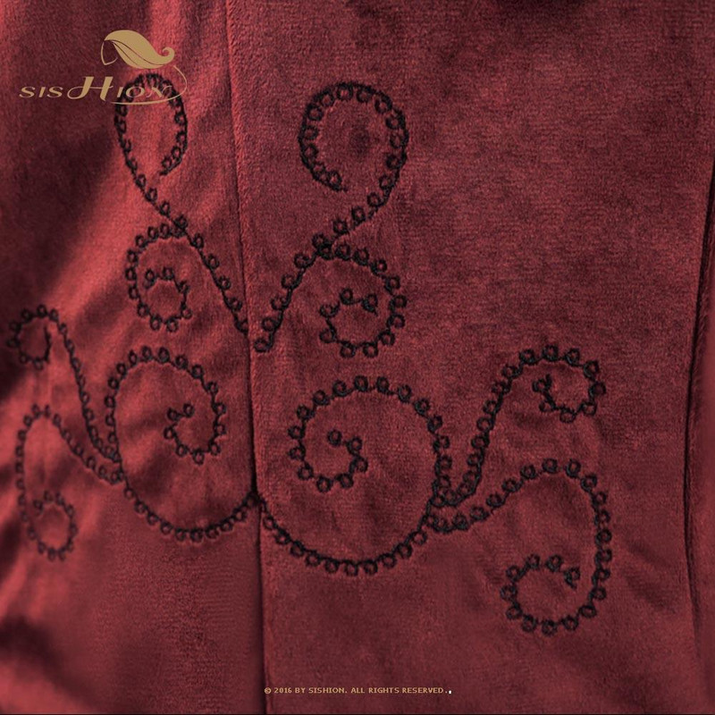 SISHION 2022 Smoking Srednjovjekovna vintage odjeća Midi punk muški kaput VD2471 Retro dvorski smoking srednje dužine