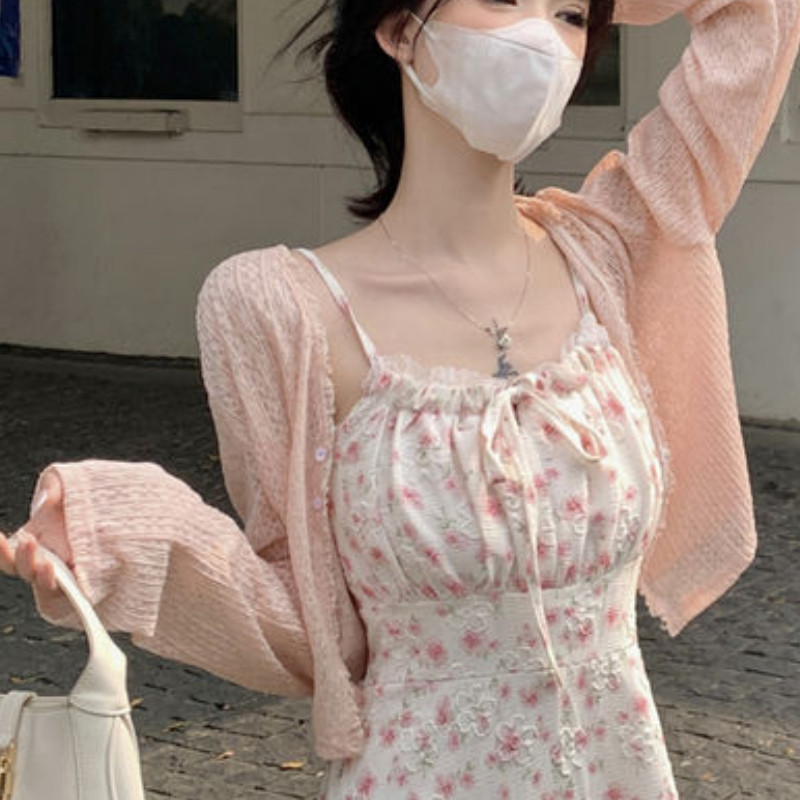 Kardigan otporan na sunce Ženski elegantni pletivi Ljetni odmor Vrećasti Vintage Ins Ležerni Mujer Ulična odjeća Moda Za sve vrste 2023. Novo