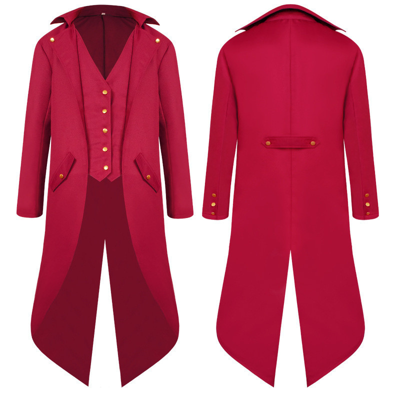 Muški renesansni steampunk frak Kostimi za Noć vještica Vintage zeleni gusarski viktorijanski gotički srednjovjekovni sako Vintage frak