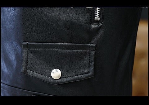 Kožna jakna, muška nova uska odjeća za jesen i zimu 2023., kaput