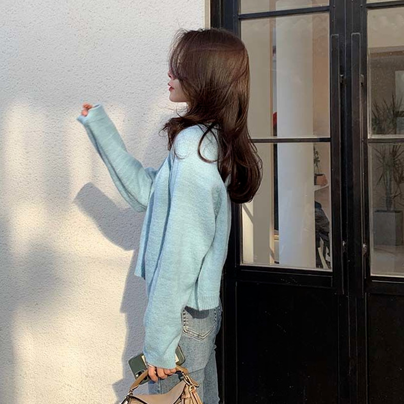 Ženski kardigan Elegantna francuska jednobojna lijena široka ženska gornja odjeća Topla udobna proljeće jesen Hipster Mujer Ins