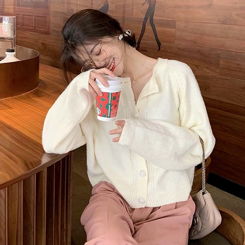 Ženski kardigan Elegantna francuska jednobojna lijena široka ženska gornja odjeća Topla udobna proljeće jesen Hipster Mujer Ins