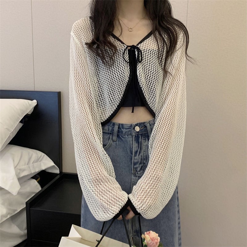 Ženski kardigan u 5 boja Izdubljeni Dnevni proljetni Ugodan Kreativnost Zavodljiva osobnost Korejski stil Jednostavan Ženski ins za sve kombinacije