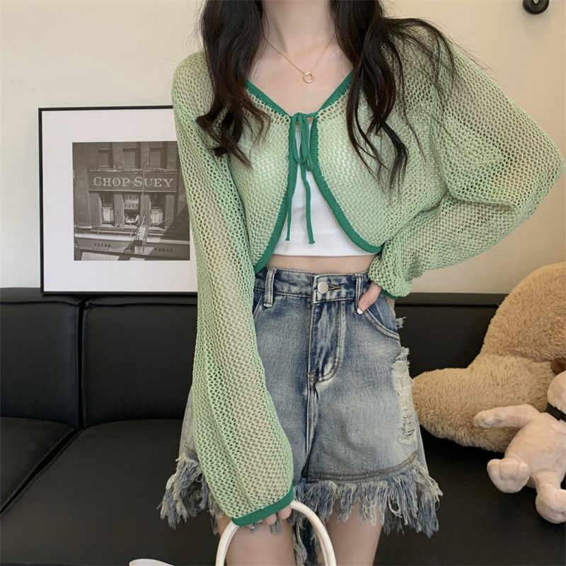 Ženski kardigan u 5 boja Izdubljeni Dnevni proljetni Ugodan Kreativnost Zavodljiva osobnost Korejski stil Jednostavan Ženski ins za sve kombinacije