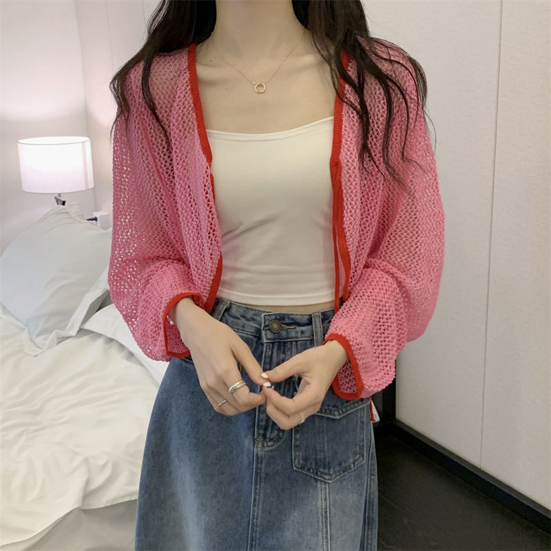 Ženski kardigan u 5 boja Izdubljeni Dnevni proljetni Ugodan Kreativnost Zavodljiva osobnost Korejski stil Jednostavan Ženski ins za sve kombinacije