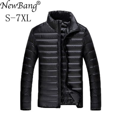 NewBang Plus 5XL 6XL 7XL Pardi sulejope Meeste sulgedest ülikerge sulejope Meestele Pargiriided kandekotiga Mantel