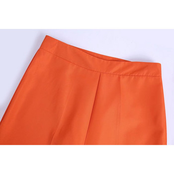 2022 Orange Flowing Flare Leg Παντελόνι Γυναικείο Κομψό Lady Κομψό ψηλόμεσο παντελόνι Γυναικείο ίσιο ολόσωμο παντελόνι