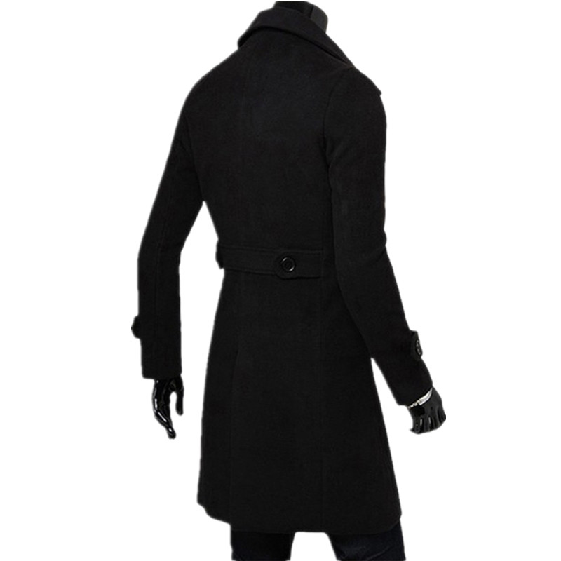 Χειμερινή καμπαρντίνα ανδρική καμπαρντίνα μεσαίου μήκους βρετανικό λεπτό σακάκι με διπλό στήθος μονόχρωμη ανδρική καμπαρντίνα μακριά ανδρική παλτό 2022