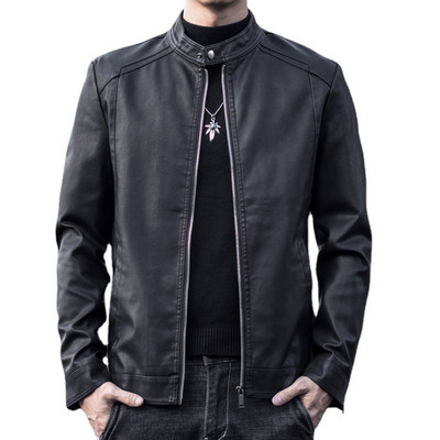 Νέο Μόδα Δερμάτινο Μπουφάν Μοτοσικλέτας Ανδρικά Σχεδιαστικά Punk Wind Ανδρικά Ζακέτα δερμάτινα παλτά Warm Coll