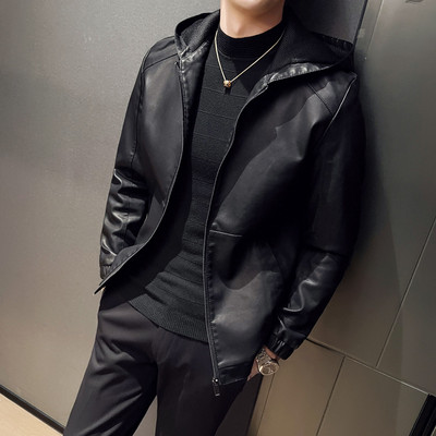 Νέο Μόδα Δερμάτινο Μπουφάν Μοτοσικλέτας Ανδρικά Σχεδιαστικά Punk Wind Ανδρικά Ζακέτα δερμάτινα παλτά Warm Coll