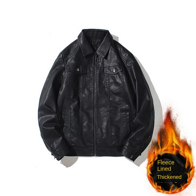 Νέο Μόδα Δερμάτινο Μπουφάν Μοτοσικλέτας Ανδρικά Σχεδιαστικά Punk Wind Ανδρικά Ζακέτα δερμάτινα παλτά Warm Coll